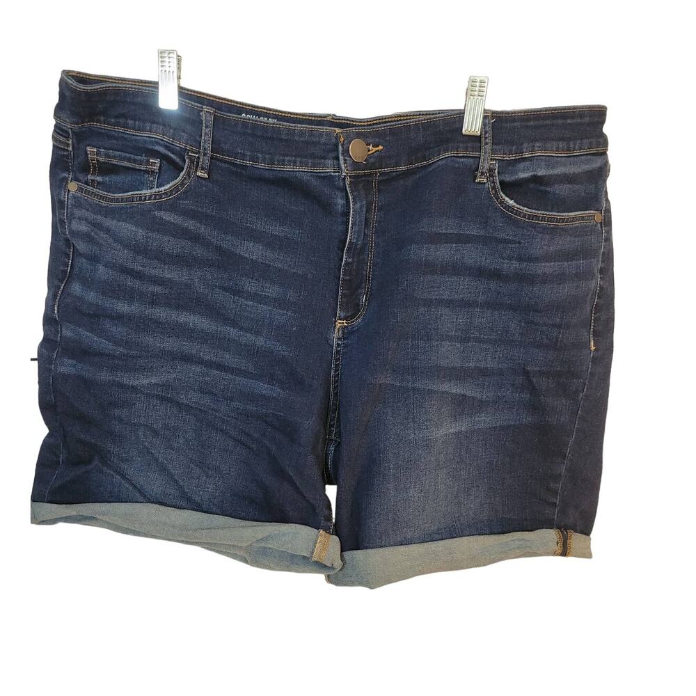 A.N.A Blue Denim Cut off shorts Mid Rise 8" Inseam Women's Plus Size 22W